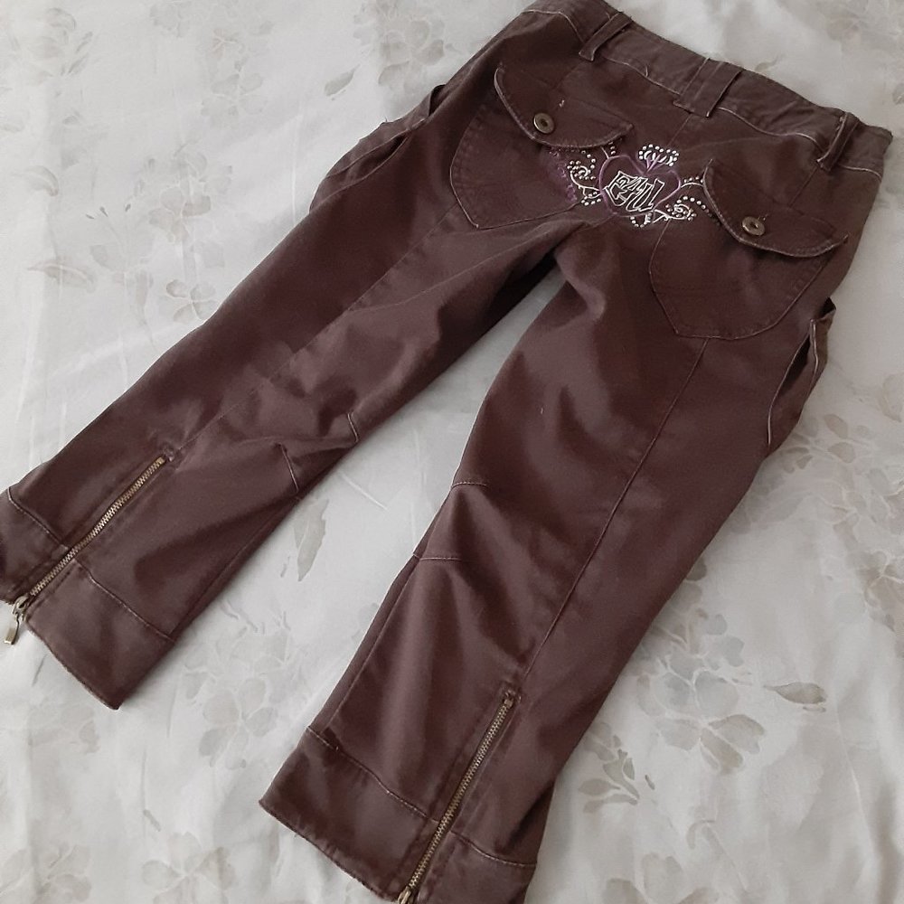 Elsy little girls Cargo Pants - lots of cool pockets - back logo -